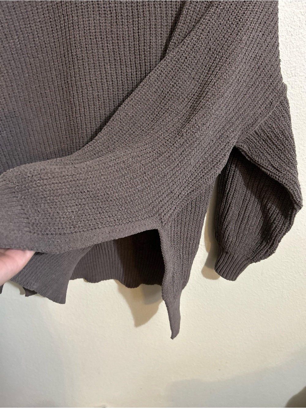 Aerie Oversized Rib-Knit Sweater Size Medium Brown Women’s Lounge - Picture 3 of 6